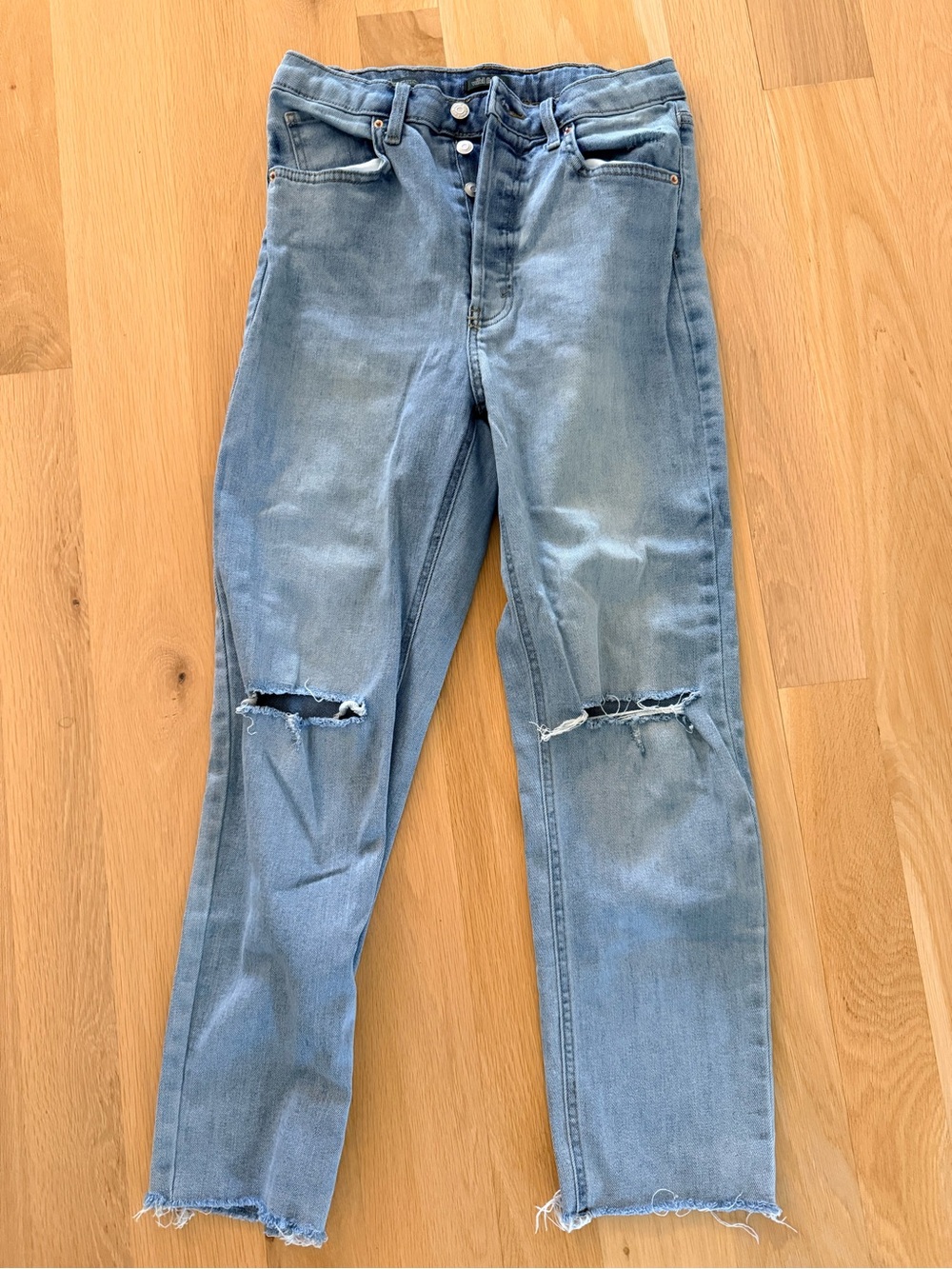 Wild Fable Light Blue Distressed Knee Jeans